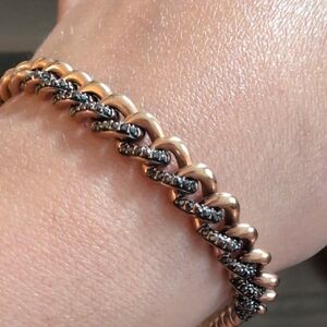 Elegant Gold and Silver Chain Bracelet